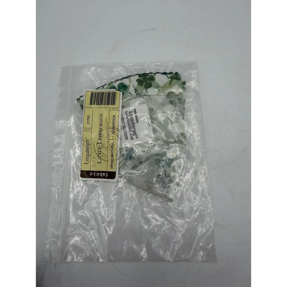 🍀🧺 Longaberger Little Leprechaun Basket Liner ONLY‎ – Shamrock – NIP ✨